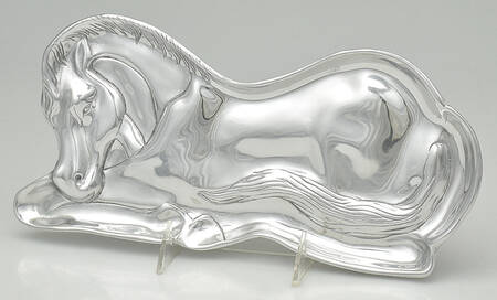 Horse (Aluminum, Hollowware) Figural Serving Tray