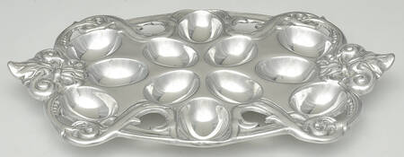 Fleur de Lis (Aluminum, Serveware) Deviled Egg Tray (Holds 12)