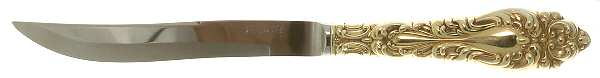 Athene-Gold Vermeil (Sterling) Individual Steak Knife Hollow Handle