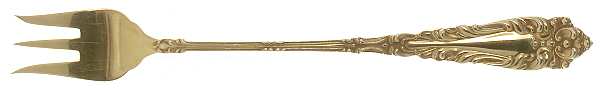 Athene-Gold Vermeil (Sterling) Cocktail/Seafood Fork