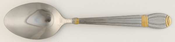 ACV5 (Stainless, Gold Accent) Place/Oval Soup Spoon