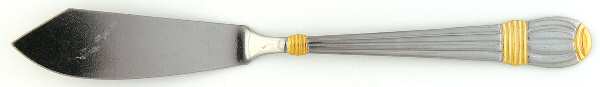 ACV5 (Stainless, Gold Accent) Flat Handle Master Butter Knife