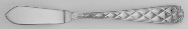 Quilted (Stainless) Flat Handle Master Butter Knife