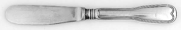 Nantucket (Silverplate) Butter Spreader Hollow Hdl-Paddle/Stainless Blade by Buccellati