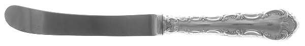 Pompadour (Sterling, 1914, No Monograms) Butter Spreader Hollow Hdl-Paddle/Stainless Blade