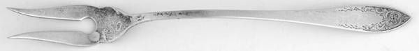 Tudor Royal (Sterling) Short Handle Pickle/Olive Fork by Birks Silver