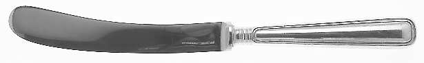 York (Silverplate, No Monograms) Butter Spreader Hollow Hdl-Paddle/Stainless Blade