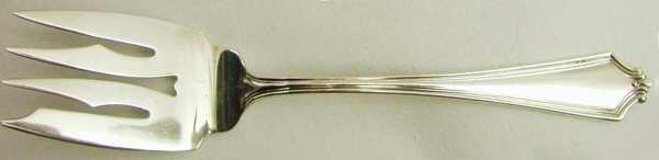 Van Buren (Sterling, 1916) Small Solid Cold Meat Serving Fork by Baker Manchester