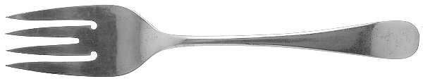French Colonial (Sterling, 1940) Small Solid Cold Meat Serving Fork