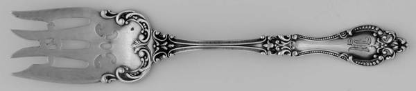 Helena (Sterling, 1900) Monogram Small Solid Cold Meat Serving Fork