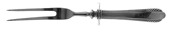 Lorraine (Sterling, 1946, No Monograms) Small Steak Carving Fork with Stainless Prongs