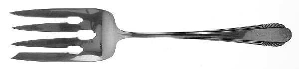 Lorraine (Sterling, 1946, No Monograms) Medium Solid Cold Meat Serving Fork