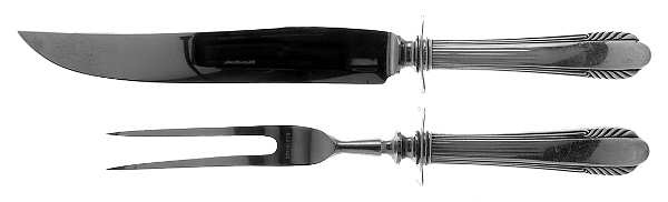 Lorraine (Sterling, 1946, No Monograms) Small Stainless Blade 2-Piece Steak Carving Set