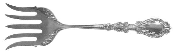 Nautilus (Sterling, 1900) Large Solid Tined Sardine Serving Fork