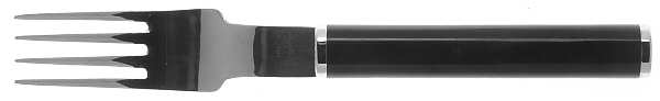 Oval-Black Handle (Stainless) Individual Salad Fork