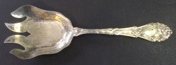 Narcissus (Sterling) Solid Salad Serving Fork
