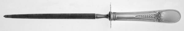Flowered Antique (Sterling, 1940) Small Knife Sharpener W/Sterling Guard