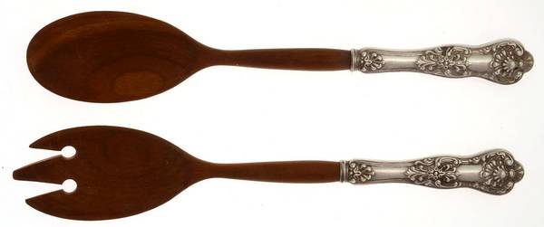 Queens (Sterling) Wooden Bowl 2 Piece Salad Set