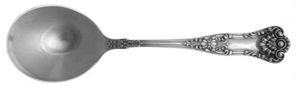 Queens (Sterling) Round Bowl Soup Spoon (Cream Soup) by Birks Silver