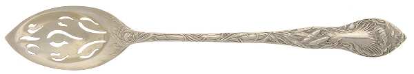 Lotus (Sterling) Pierced Bowl Short Handle Olive Spoon