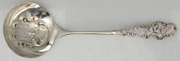 BLS7 (STERLING) Enameled Solid Piece Cream Ladle