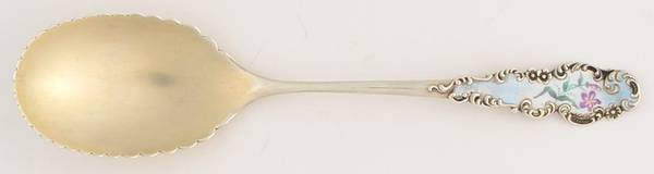 BLS7 (STERLING) Enameled Sugar Spoonq