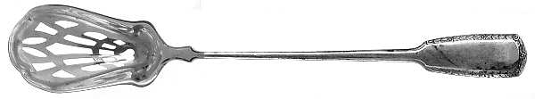 York (Sterling) Pierced Bowl Short Handle Olive Spoon