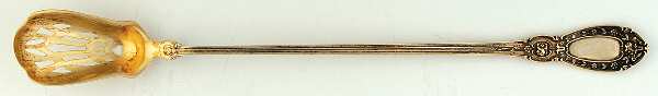 BLS16 (Sterling) Pierced Bowl Long Handle Olive Spoon