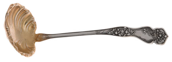 Cherry Blossom (Sterling, No Mono) Solid Piece Cream Ladle