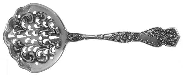 Cherry Blossom (Sterling, No Mono) Solid Bon Bon Spoon with Pierced Bowl