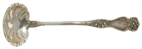 Cherry Blossom (Sterling, No Mono) Solid Piece Cream Ladle