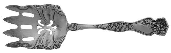 Cherry Blossom (Sterling, No Mono) Small Solid Fish Serving Fork
