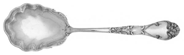 Azalia (Sterling) Serving Spoon Solid with Shell Bowl