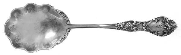 Azalia (Sterling) Monogram Sugar Shell Spoon