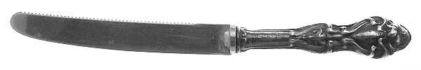 Azalia (Sterling) Orange Knife with Stainless Blade