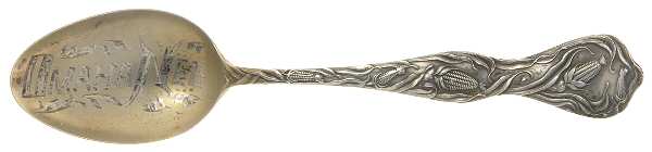 Plant Series-Non Floral (Sterling) Souvenir Spoon (Five O'Clock Spoon)