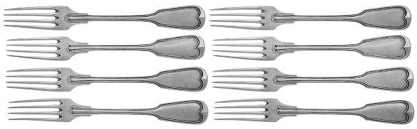 Augsburg Thread  Fork - Set of 8