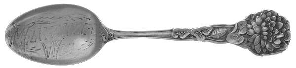 Floral Series (Sterling) Souvenir Spoon (Five O'Clock Spoon)