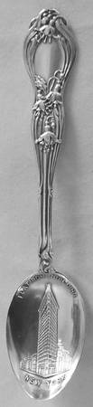 States & Cities Souvenir Spoons (Sterling) New York Demitasse Spoon by Codding Bro&Heilborn