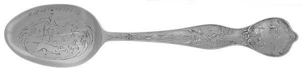 States & Cities Souvenir Spoons(Sterling) South Dakota Five O'Clock Spoon