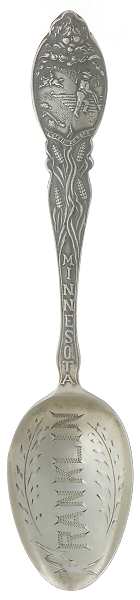 States & Cities Souvenir Spoons(Sterling) Minnesota Five O'Clock Spoon