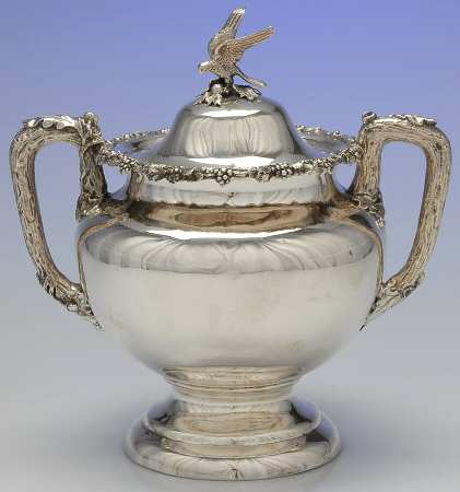 46 (Coin, Hollowware) Sugar Bowl & Lid by Bailey & Co