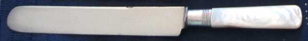 Pearl Handle (Sterling) Blunt Knife with Pearl Handle by Baird-North 