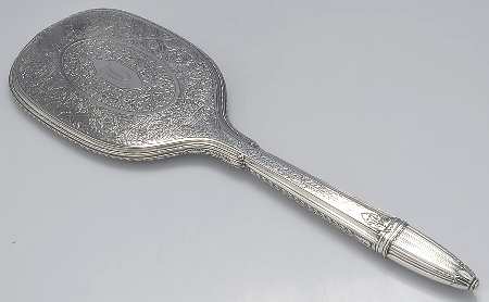 1500-Engraved (Sterling, Hollowware) Mirror with Handle