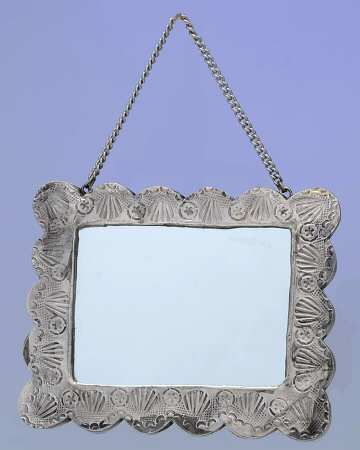 B1D1 (Sterling, Hollowware) 4" H X 5" L Wall Mirror by Bedo