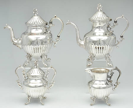 BIM24 (Silverplate, Hollowware) (4 Piece) Silverplate Tea Set
