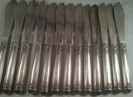 BTX1 (Sterling) Individual Fish Knife with Stainless Blade by Boin Taburet