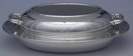 Silverplate Hollowware Double Vegetable Bowl