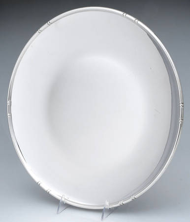 Bamboo (Sterling, Hollowware) 14" Round Tray by Baldwin & Miller
