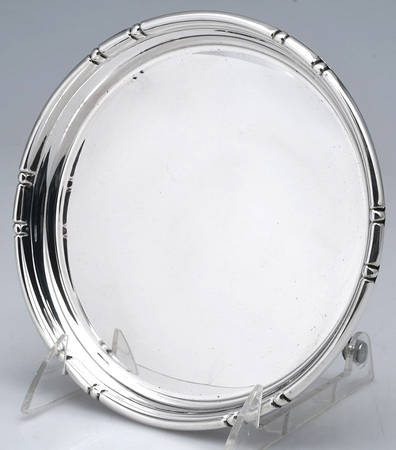 Bamboo (Sterling, Hollowware) 6" Trinket Tray by Baldwin & Miller
